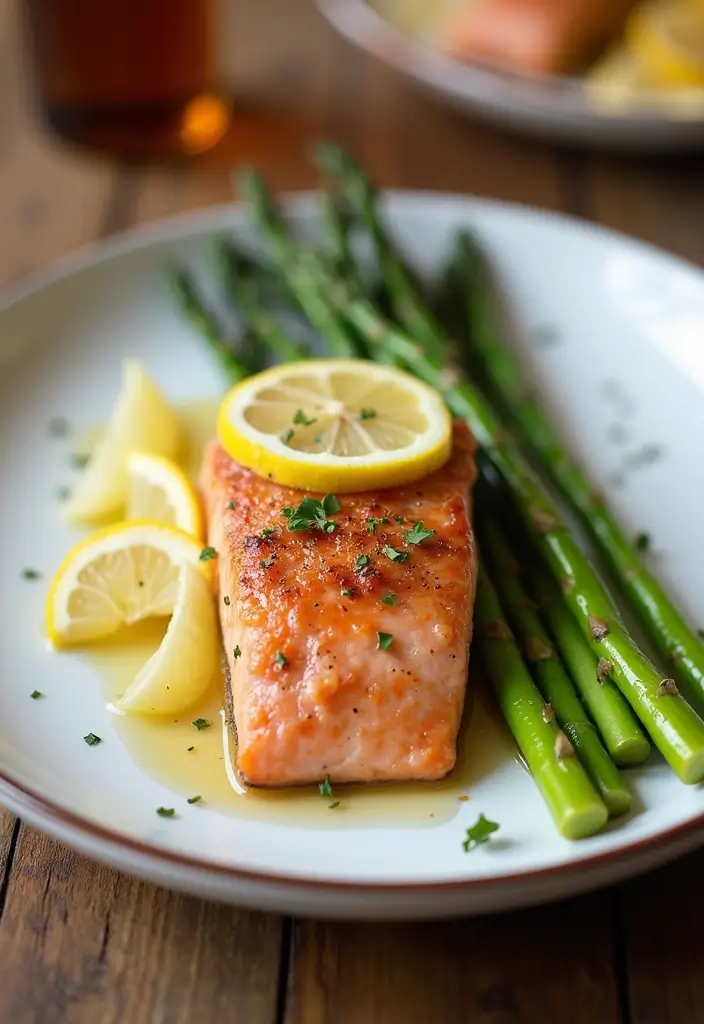 28 Healthy Dinner Recipes for Weight Losing That Actually Satisfy - 4. Baked Salmon with Asparagus