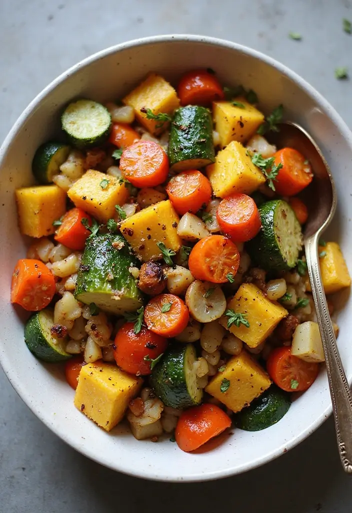 28 Healthy Recipes for Weight Losing That Are Filling - 13. Roasted Vegetable Medley