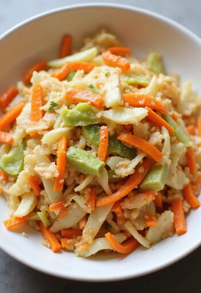 28 Healthy Recipes for Weight Losing That Are Filling - 25. Cabbage and Carrot Slaw