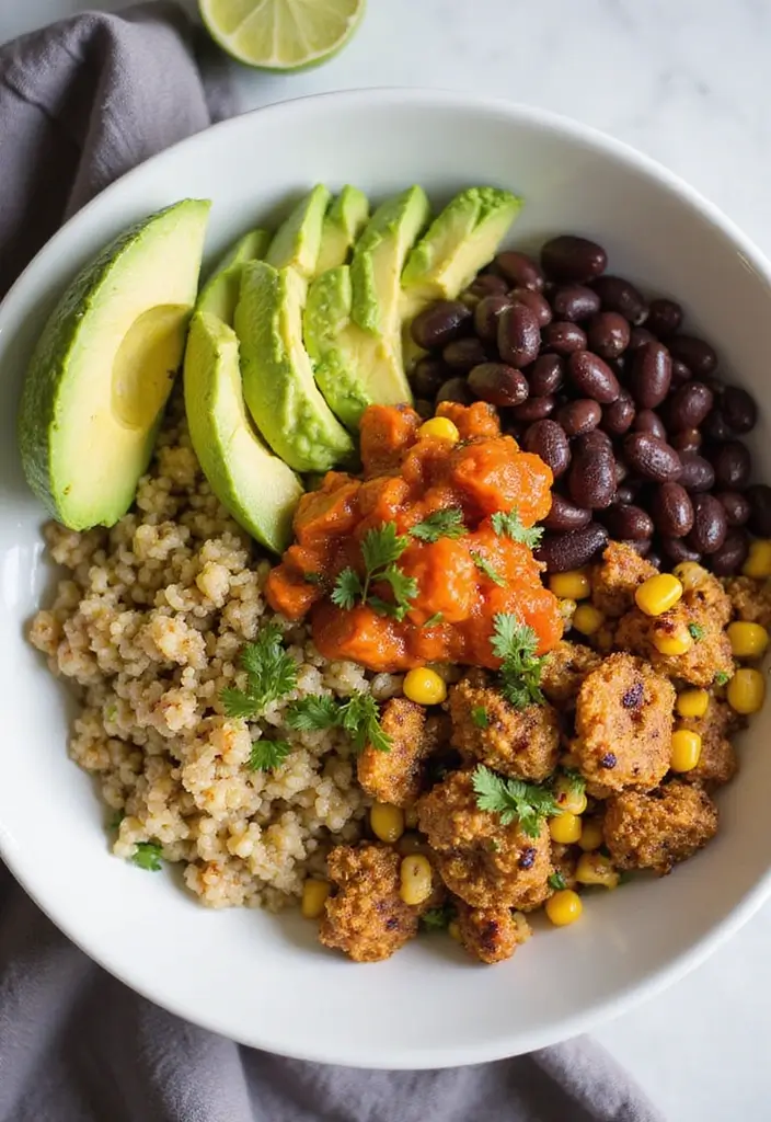 28 Healthy Recipes for Weight Losing That Are Filling - 27. Zesty Quinoa and Black Bean Bowl