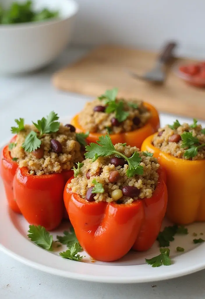 28 Healthy Recipes for Weight Losing That Are Filling - 7. Baked Stuffed Bell Peppers