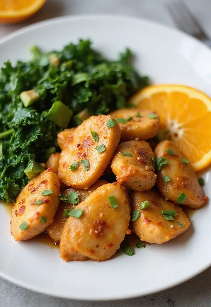 28 Orange Chicken Recipe Healthy Versions You’ll Love - 20. Orange Chicken with Sautéed Greens