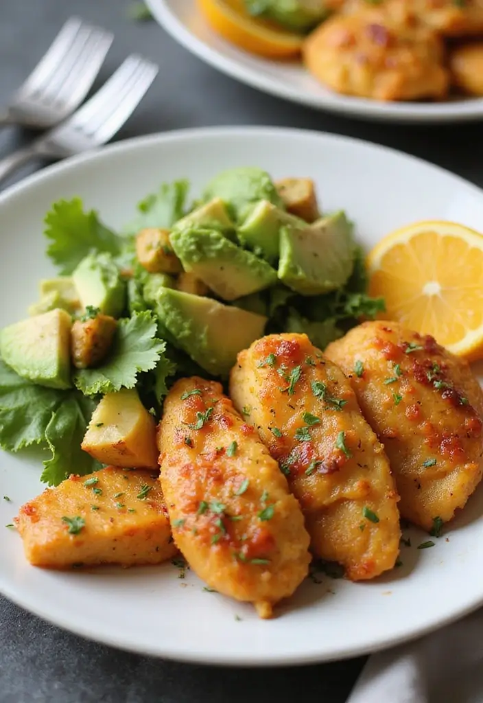 28 Orange Chicken Recipe Healthy Versions You’ll Love - 22. Orange Chicken with Avocado Salad
