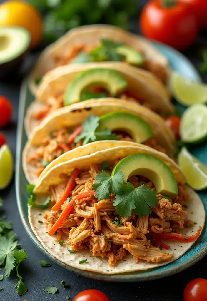 28 Shredded Chicken Recipes: Healthy Meals Made Easy - 1. Shredded Chicken Tacos