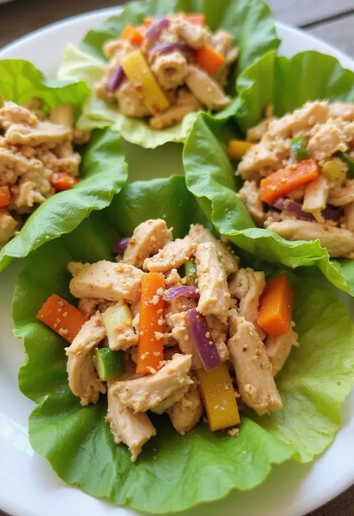 28 Shredded Chicken Recipes: Healthy Meals Made Easy - 10. Shredded Chicken Lettuce Wraps