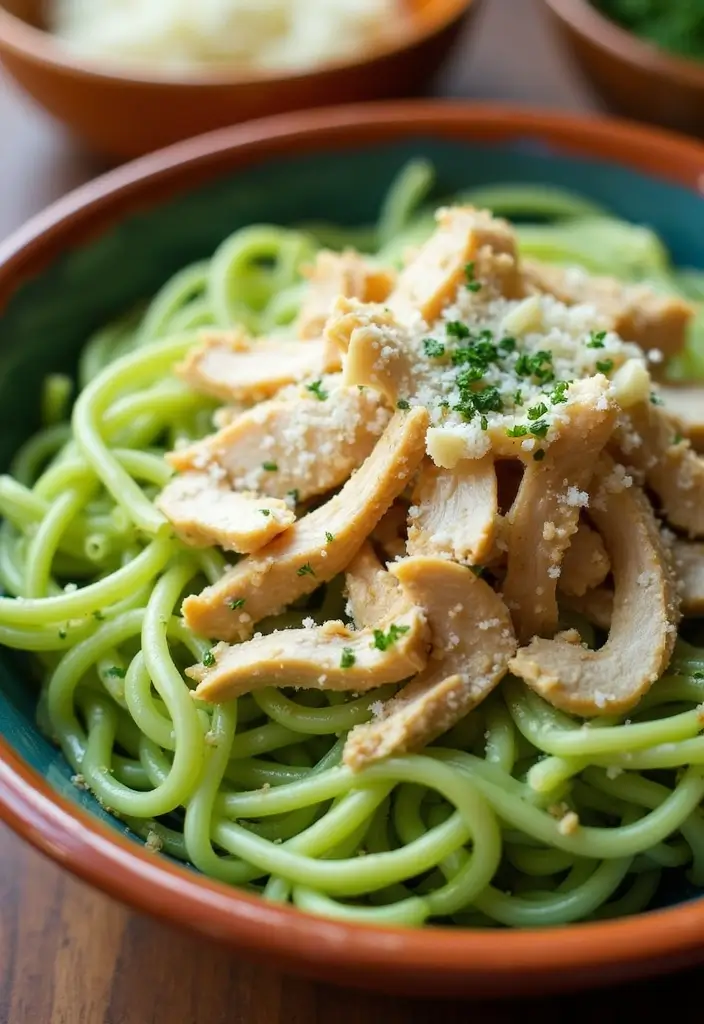 28 Shredded Chicken Recipes: Healthy Meals Made Easy - 18. Shredded Chicken Zoodle Bowl