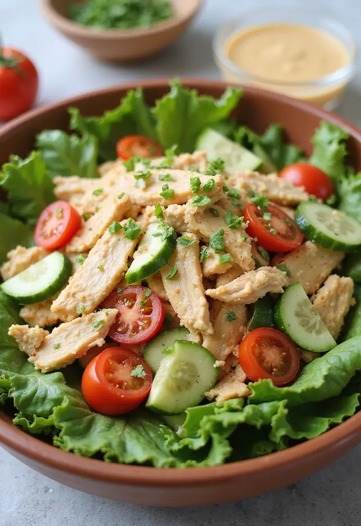 28 Shredded Chicken Recipes: Healthy Meals Made Easy - 3. Shredded Chicken Salad