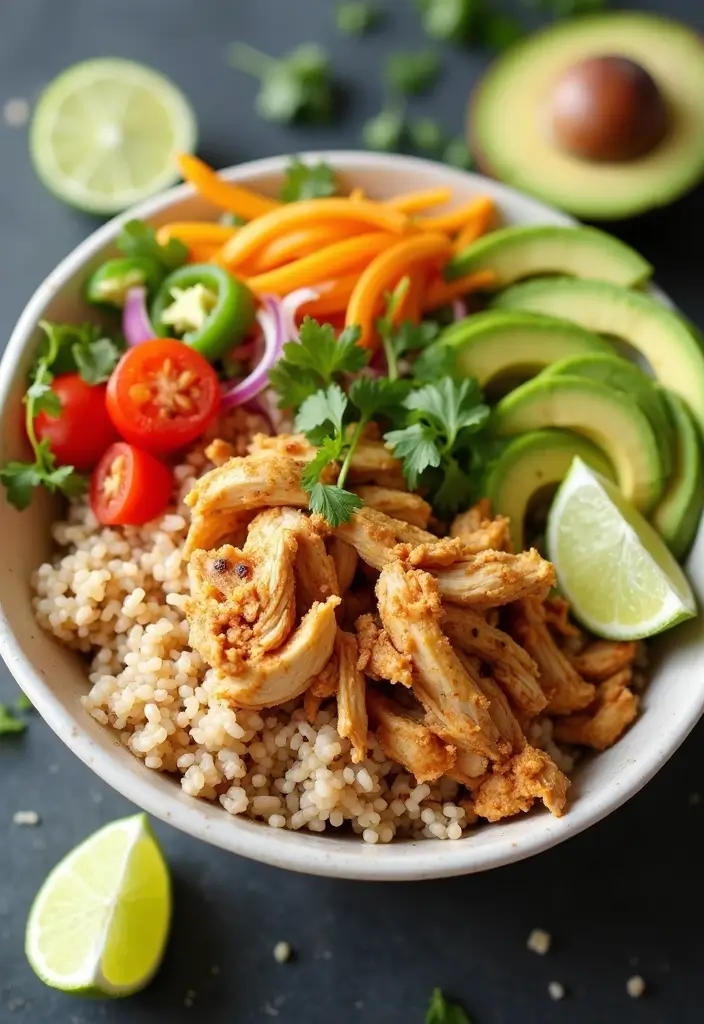 28 Shredded Chicken Recipes: Healthy Meals Made Easy - 4. Shredded Chicken Burrito Bowls