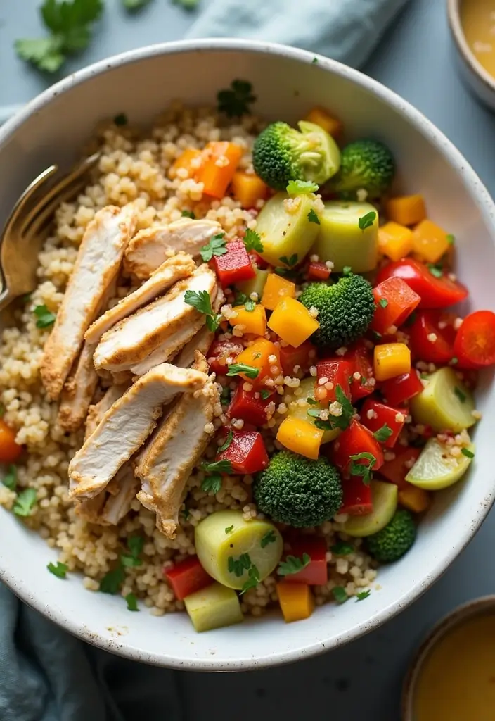 28 Shredded Chicken Recipes: Healthy Meals Made Easy - 6. Shredded Chicken Quinoa Bowls
