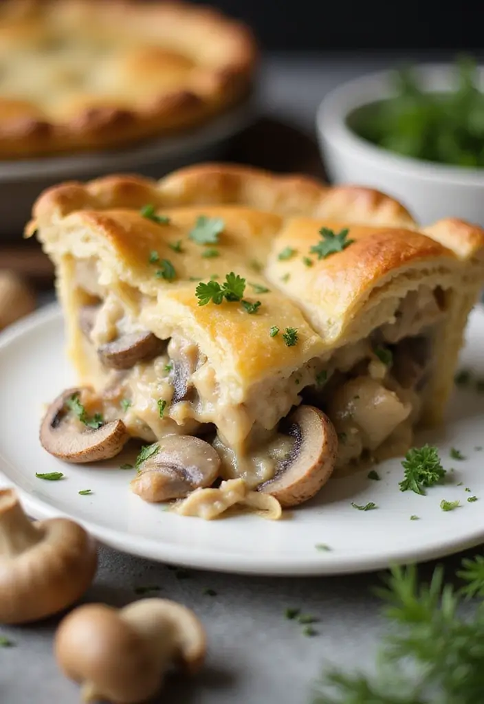 29 Chicken Pot Pie Healthy Recipes That Taste Like Comfort - 12. Chicken and Mushroom Pot Pie