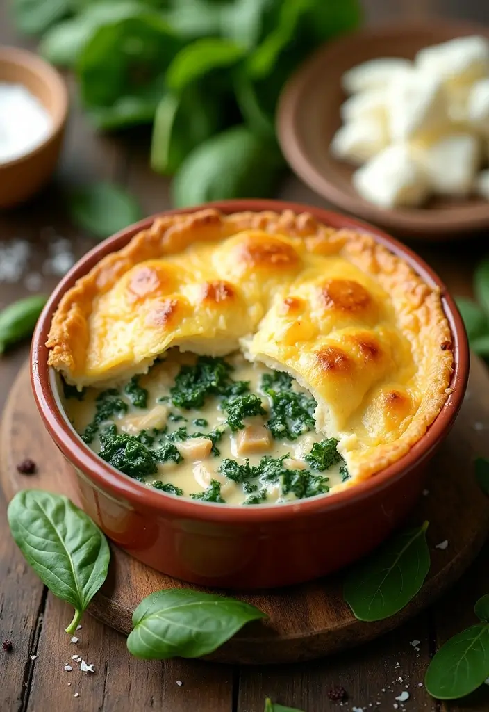 29 Chicken Pot Pie Healthy Recipes That Taste Like Comfort - 13. Chicken Pot Pie with Spinach and Ricotta