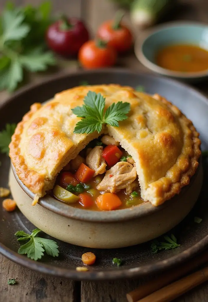 29 Chicken Pot Pie Healthy Recipes That Taste Like Comfort - 14. Thai Chicken Pot Pie