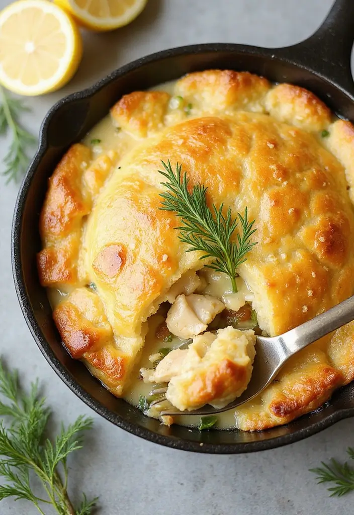 29 Chicken Pot Pie Healthy Recipes That Taste Like Comfort - 24. Chicken Pot Pie with Dill and Lemon