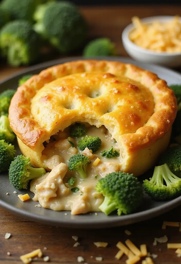 29 Chicken Pot Pie Healthy Recipes That Taste Like Comfort - 25. Chicken Pot Pie with Broccoli and Cheese