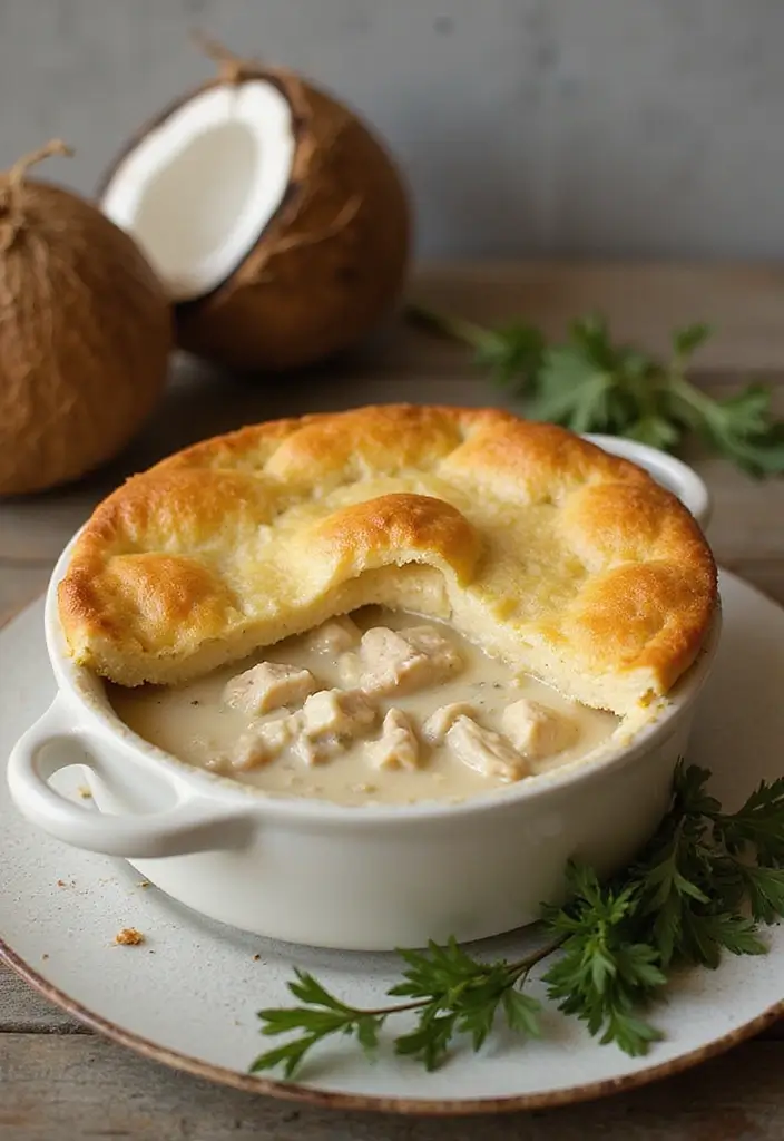 29 Chicken Pot Pie Healthy Recipes That Taste Like Comfort - 26. Chicken Pot Pie with Coconut Milk