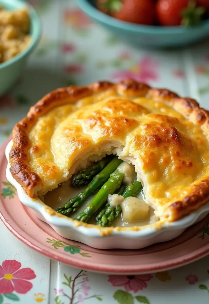 29 Chicken Pot Pie Healthy Recipes That Taste Like Comfort - 28. Chicken Pot Pie with Asparagus
