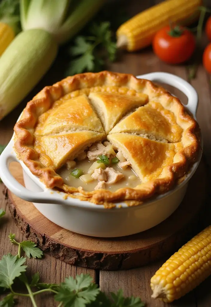 29 Chicken Pot Pie Healthy Recipes That Taste Like Comfort - 9. Chicken Pot Pie with a Cornmeal Crust