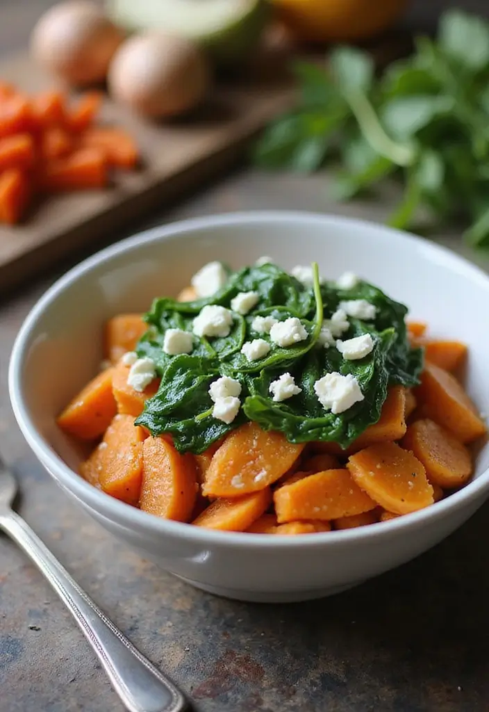 29 Easy Healthy Pasta Recipes That Taste Like Comfort Food - 8. Sweet Potato Pasta with Spinach and Feta