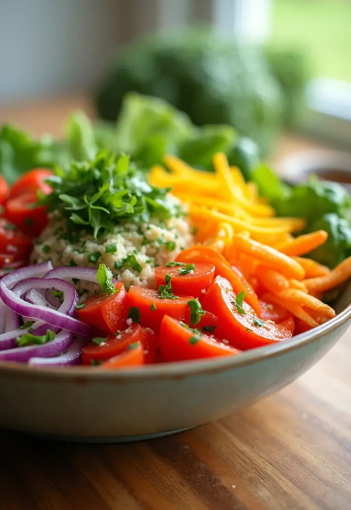29 Easy Healthy Salad Recipes That Burst With Fresh Flavor - 19. Rainbow Salad