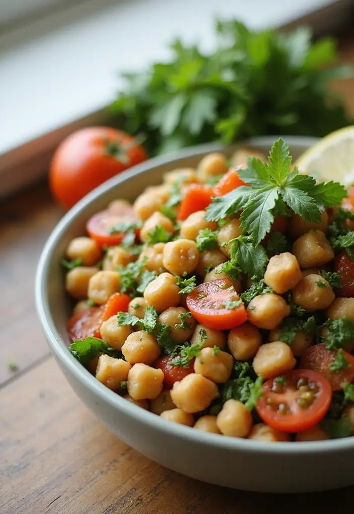 29 Easy Healthy Salad Recipes That Burst With Fresh Flavor - 23. Chickpea Tabouli Salad