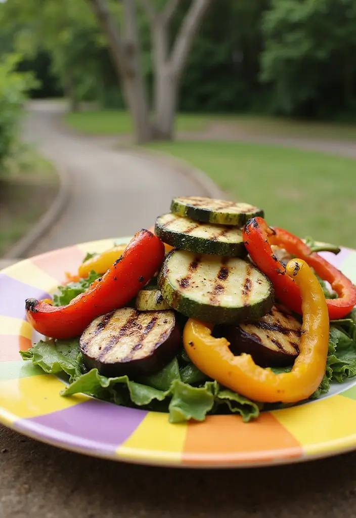 29 Easy Healthy Salad Recipes That Burst With Fresh Flavor - 28. Grilled Vegetable Salad