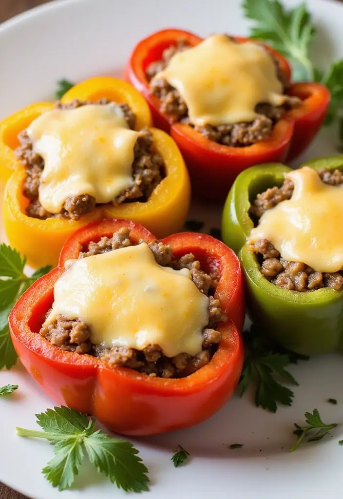 29 Ground Bison Recipes Healthy and High-Protein - 5. Bison Stuffed Peppers