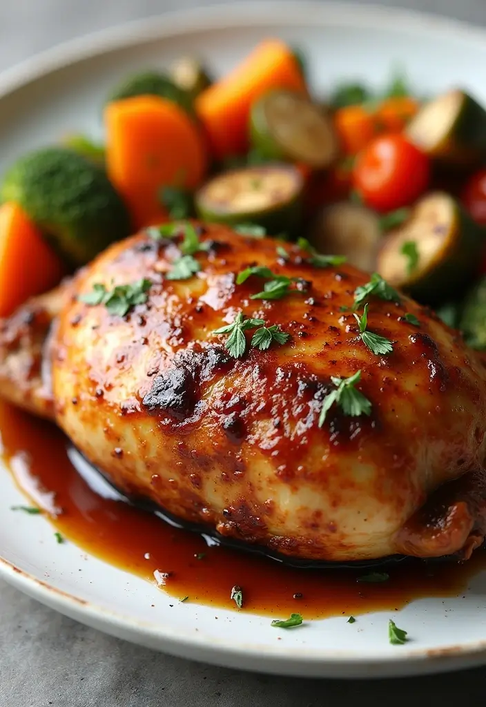 29 Healthy Baked Chicken Recipes That Are Simple and Delicious - 20. Balsamic Glazed Baked Chicken