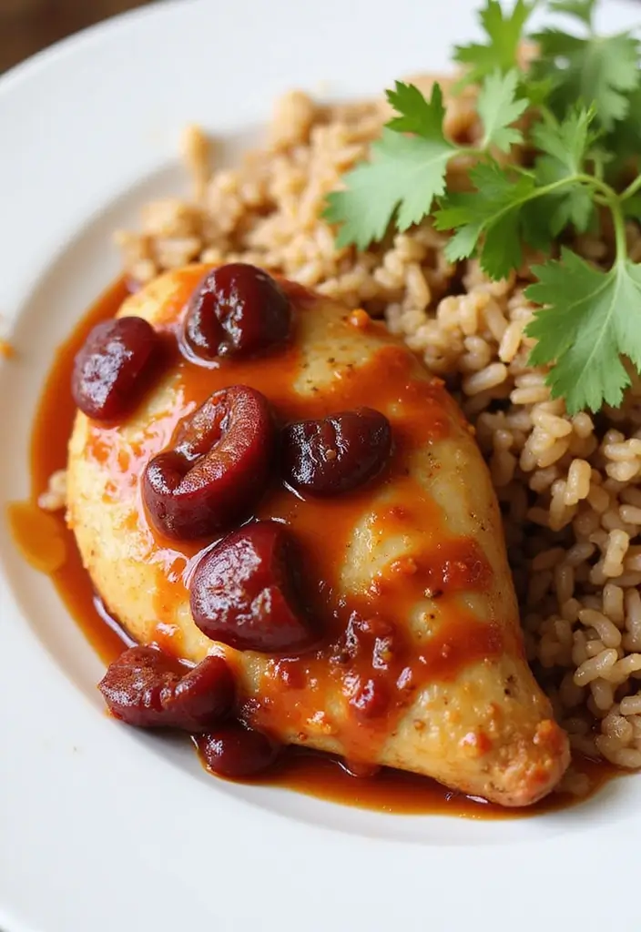 29 Healthy Baked Chicken Recipes That Are Simple and Delicious - 21. Cherry Chipotle Baked Chicken