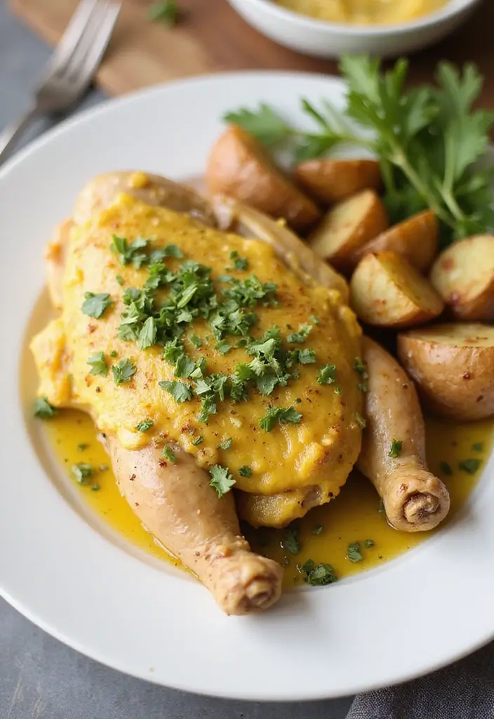 29 Healthy Baked Chicken Recipes That Are Simple and Delicious - 23. Tarragon Mustard Baked Chicken