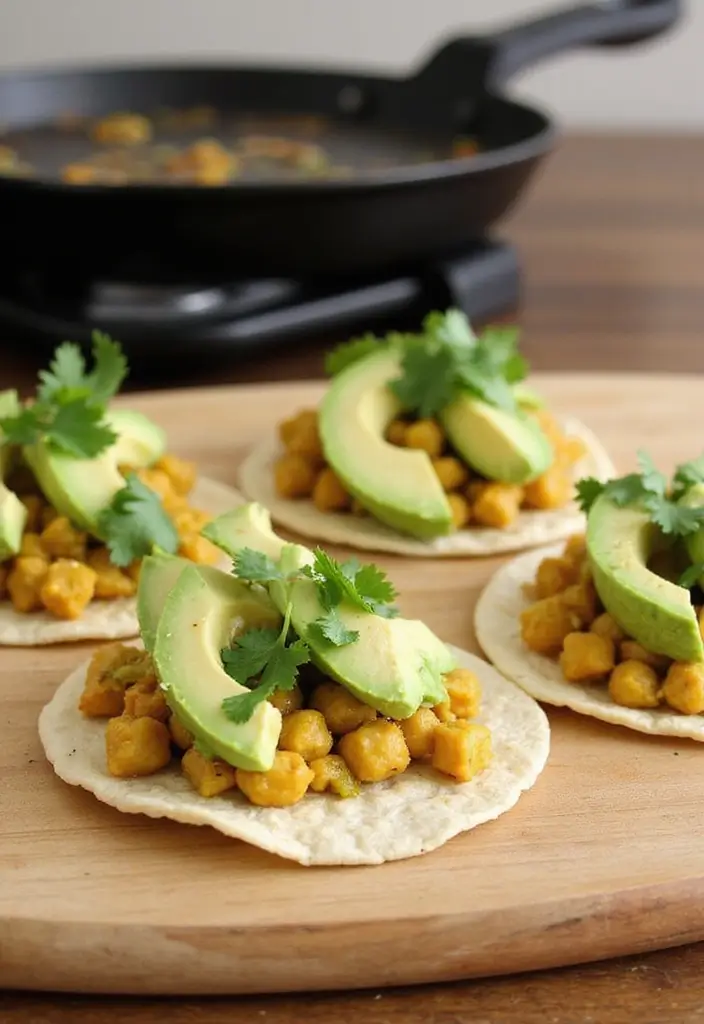 29 Healthy Blackstone Griddle Recipes Full of Flavor - 14. Curried Chickpea Tacos
