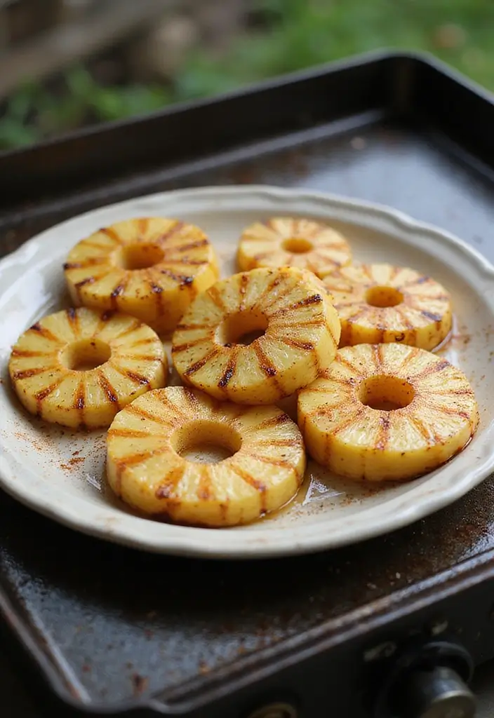29 Healthy Blackstone Griddle Recipes Full of Flavor - 19. Griddled Pineapple with Cinnamon