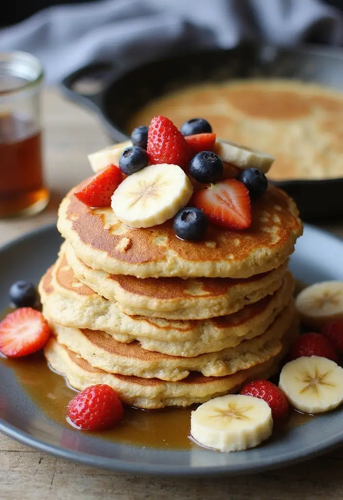29 Healthy Blackstone Griddle Recipes Full of Flavor - 21. Banana Oatmeal Pancakes
