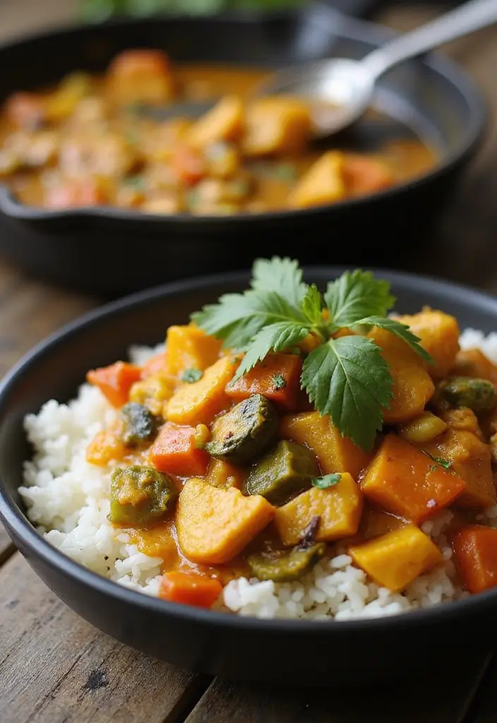 29 Healthy Blackstone Griddle Recipes Full of Flavor - 26. Coconut Curry Vegetables