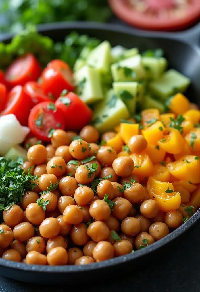 29 Healthy Blackstone Griddle Recipes Full of Flavor - 9. Mediterranean Chickpea Bowl