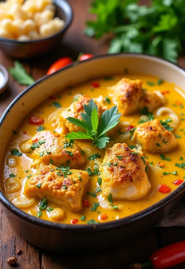 29 Healthy Casserole Recipes for Dinner That Everyone Will Love - 19. Coconut Curry Chicken Casserole