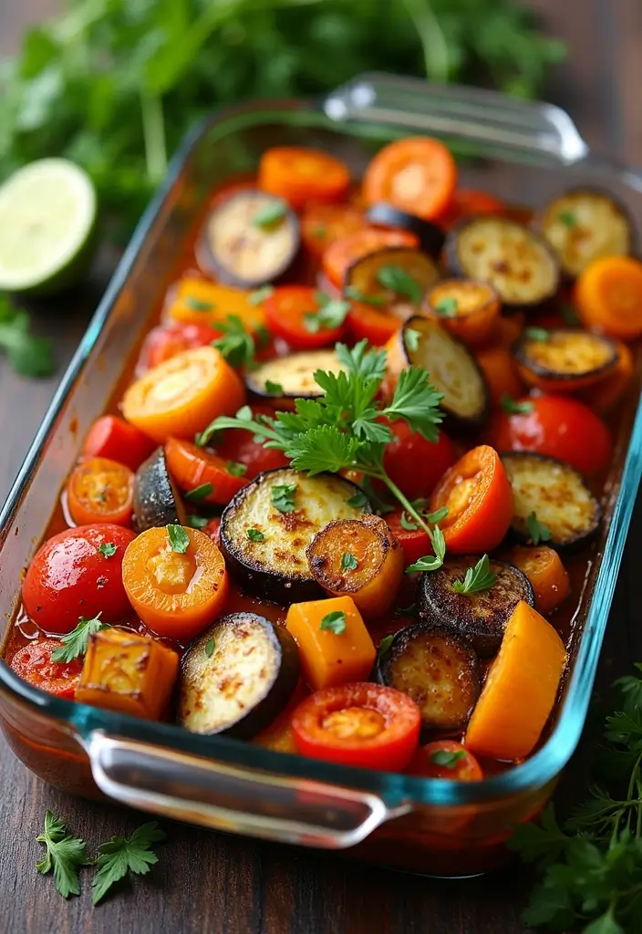 29 Healthy Casserole Recipes for Dinner That Everyone Will Love - 23. Balsamic Roasted Vegetable Casserole
