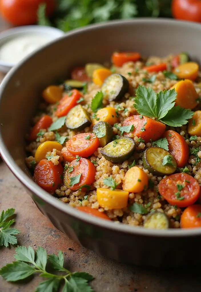 29 Healthy Casserole Recipes for Dinner That Everyone Will Love - 29. Ratatouille Quinoa Casserole