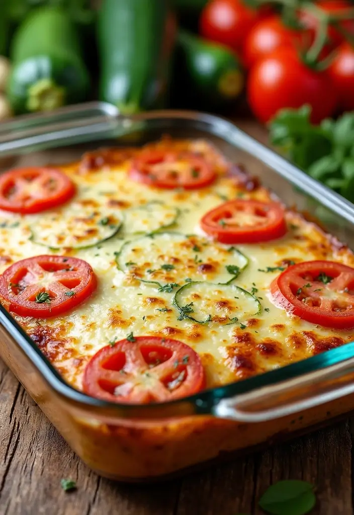 29 Healthy Casserole Recipes for Dinner That Everyone Will Love - 6. Zucchini and Tomato Bake