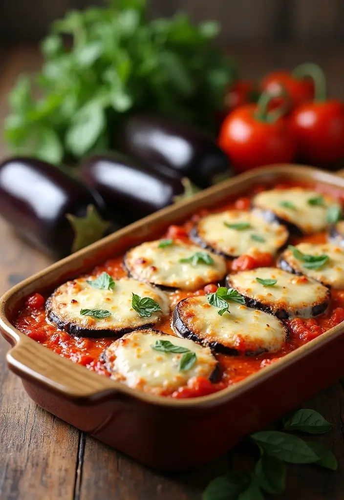 29 Healthy Casserole Recipes for Dinner That Everyone Will Love - 9. Eggplant Parmesan Casserole