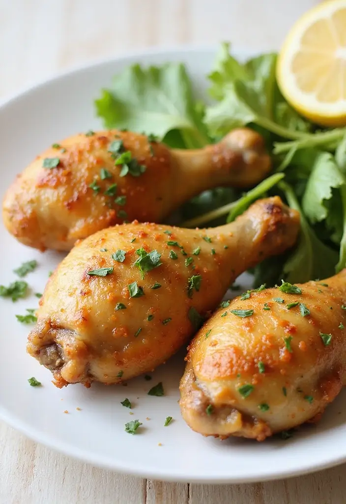 29 Healthy Chicken Drumstick Recipes That Are Oven-Ready - 1. Lemon Herb Oven-Baked Drumsticks