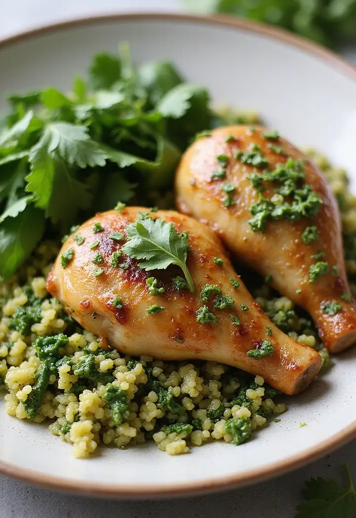 29 Healthy Chicken Drumstick Recipes That Are Oven-Ready - 19. Cilantro Pesto Drumsticks