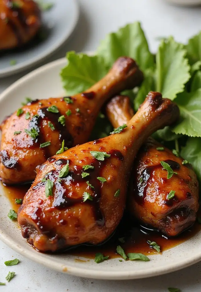 29 Healthy Chicken Drumstick Recipes That Are Oven-Ready - 21. Balsamic Glazed Drumsticks
