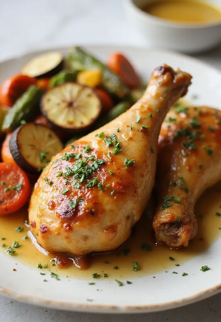 29 Healthy Chicken Drumstick Recipes That Are Oven-Ready - 24. Herb and Lemon Butter Drumsticks