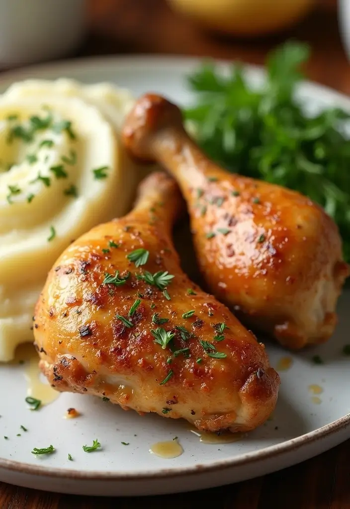 29 Healthy Chicken Drumstick Recipes That Are Oven-Ready - 28. Garlic and Herb Crusted Drumsticks