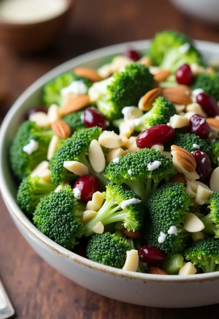 29 Healthy Side Dishes for Chicken That Complete the Meal - 11. Broccoli Salad with Cranberries