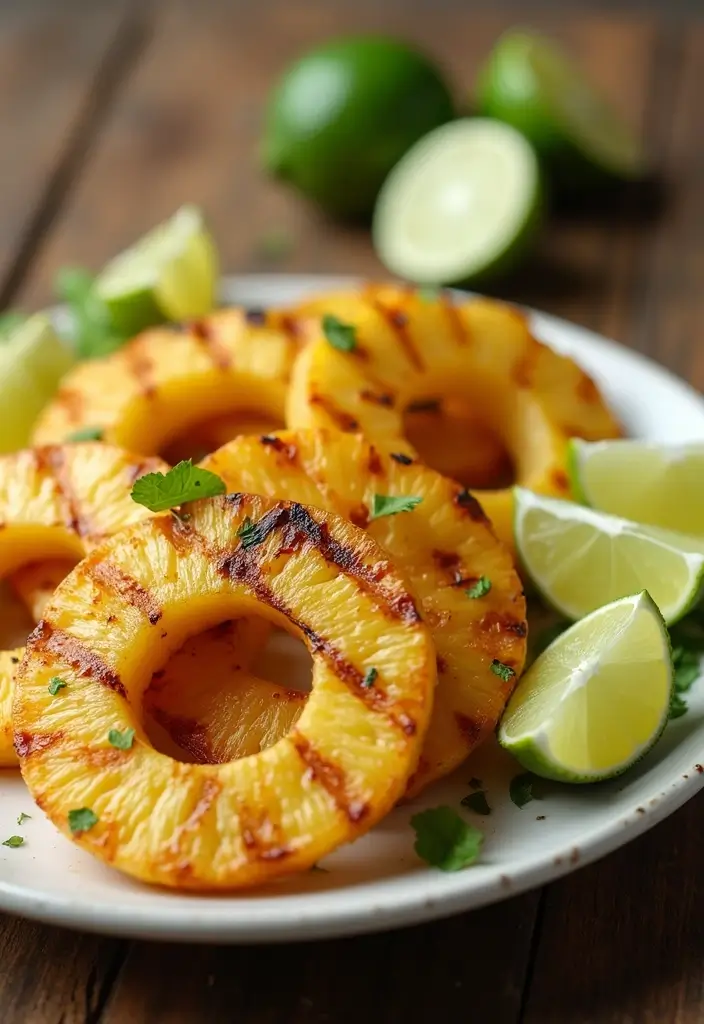 29 Healthy Side Dishes for Chicken That Complete the Meal - 28. Grilled Pineapple with Lime