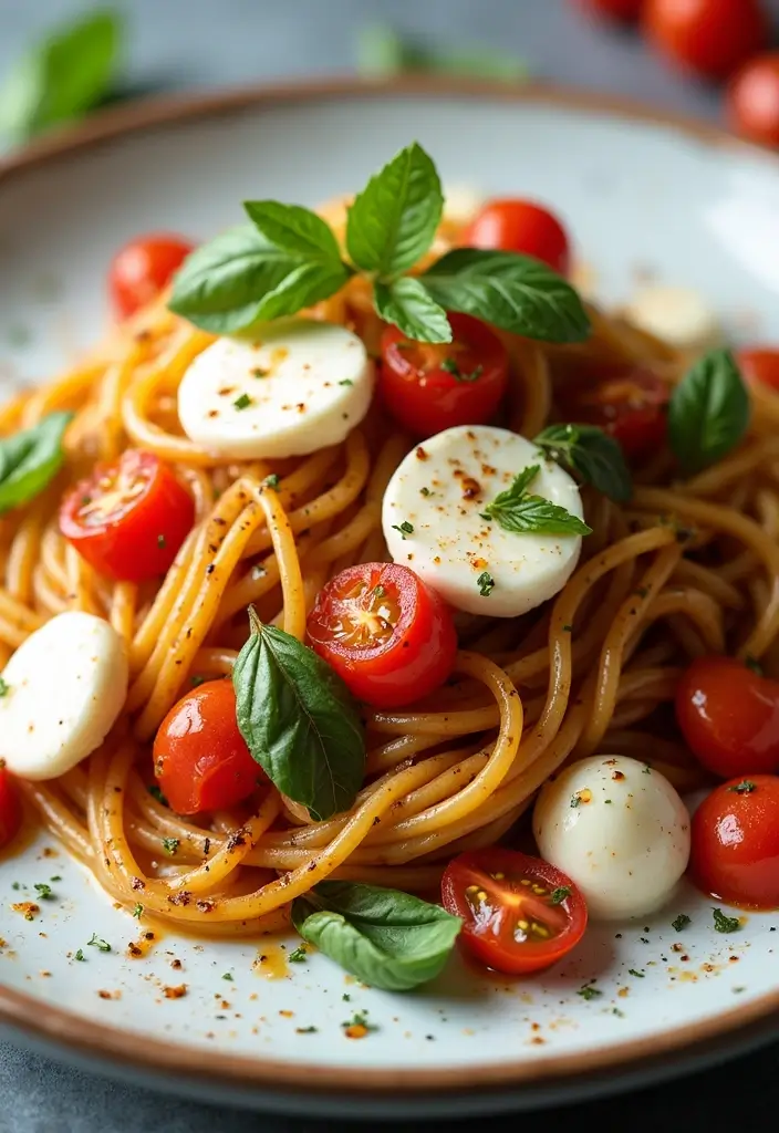 29 Pasta Primavera Recipes Healthy Dinners Full of Veggies - 13. Caprese Pasta Primavera