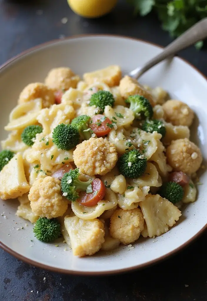 29 Pasta Primavera Recipes Healthy Dinners Full of Veggies - 17. Cauliflower Alfredo Pasta Primavera