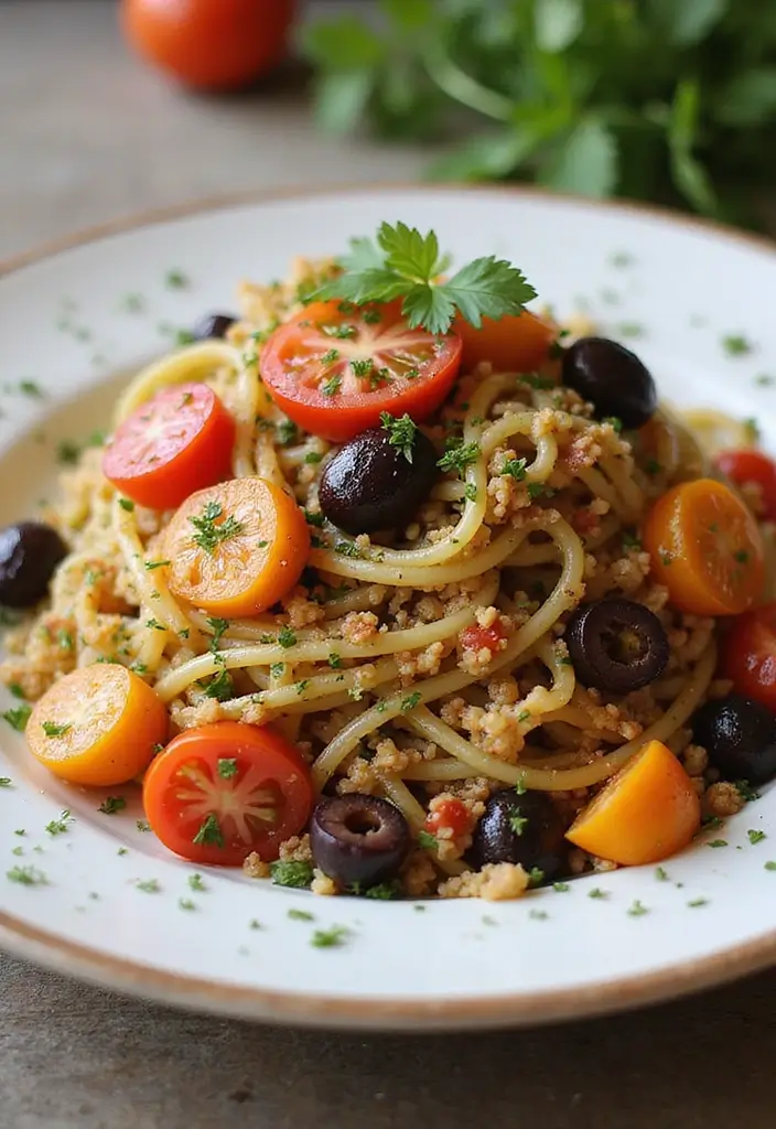 29 Pasta Primavera Recipes Healthy Dinners Full of Veggies - 18. Mediterranean Quinoa Pasta Primavera