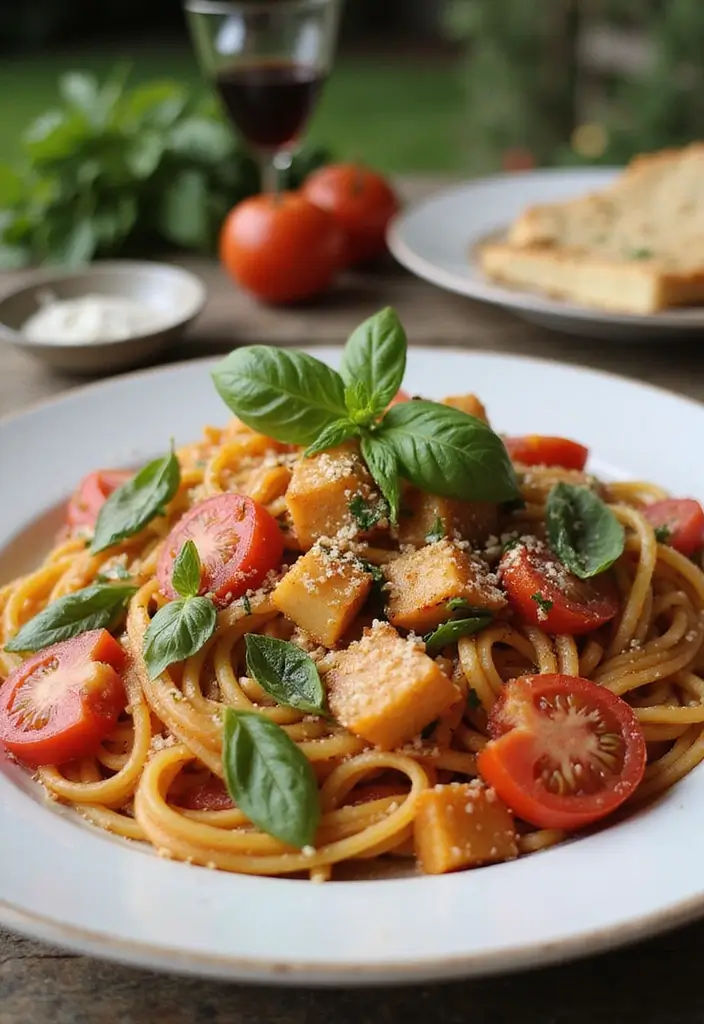 29 Pasta Primavera Recipes Healthy Dinners Full of Veggies - 19. Tomato and Basil Pasta Primavera